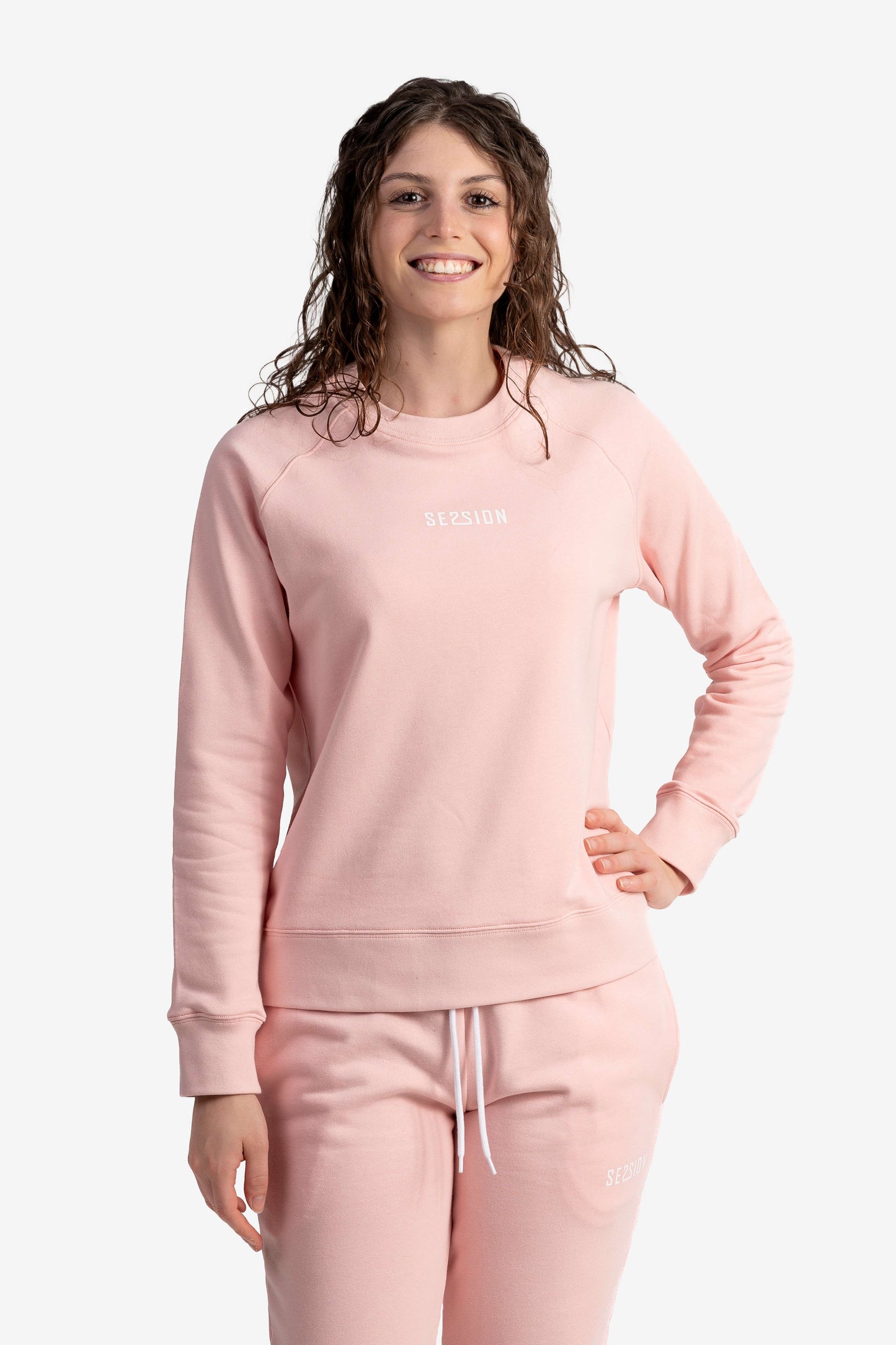 Felpa girocollo con micro logo
