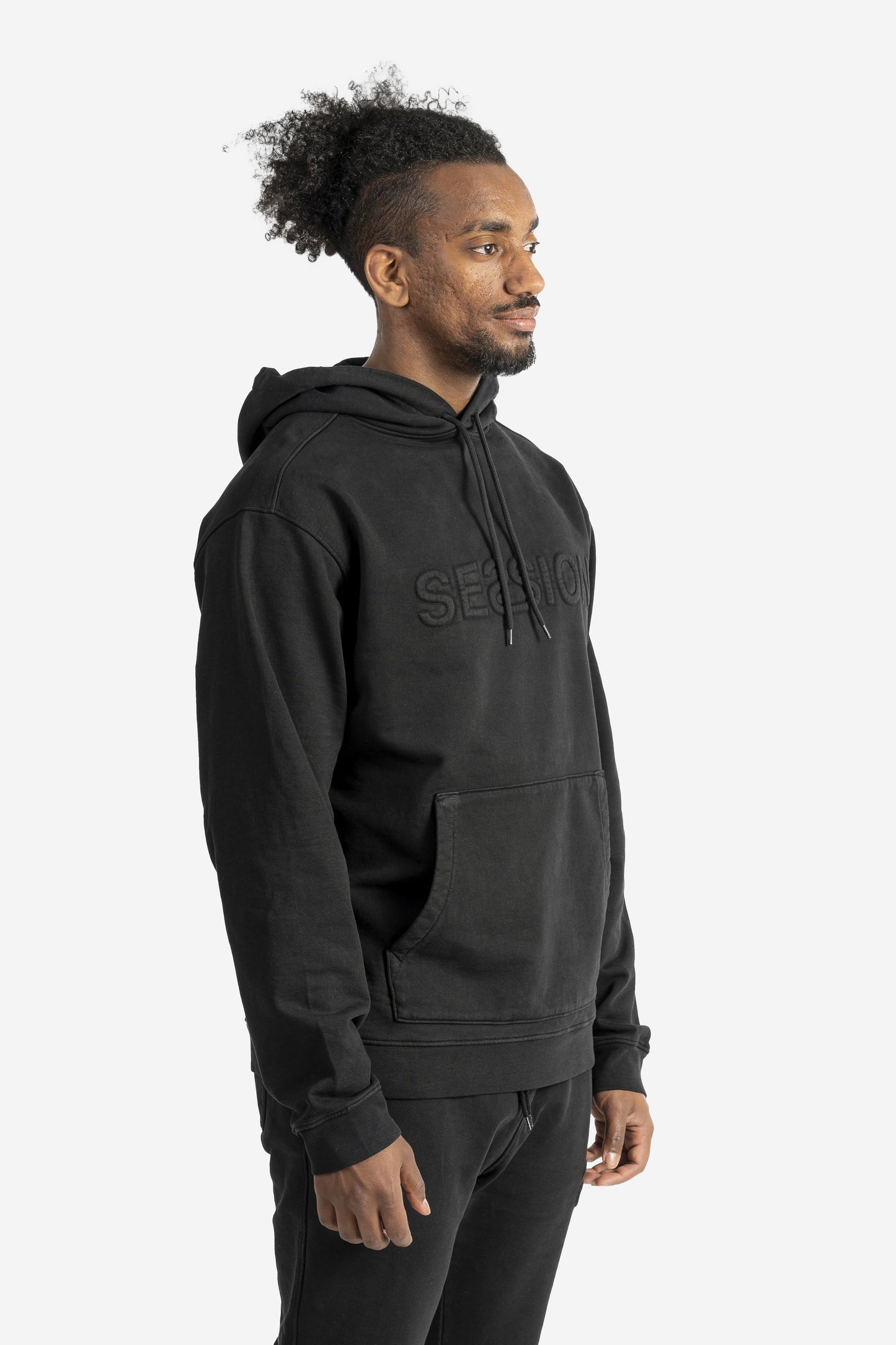 Felpa over size con logo embossed