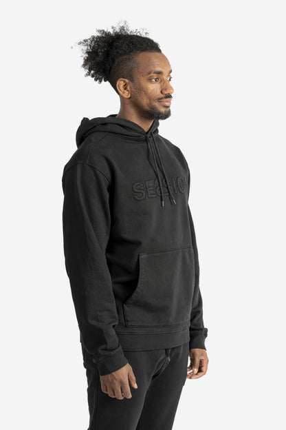 Felpa over size con logo embossed