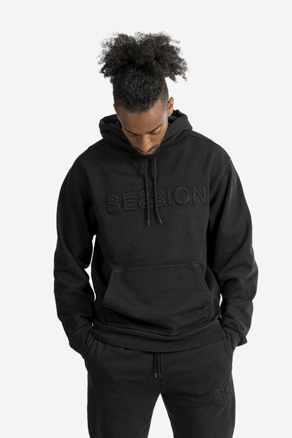 Felpa over size con logo embossed