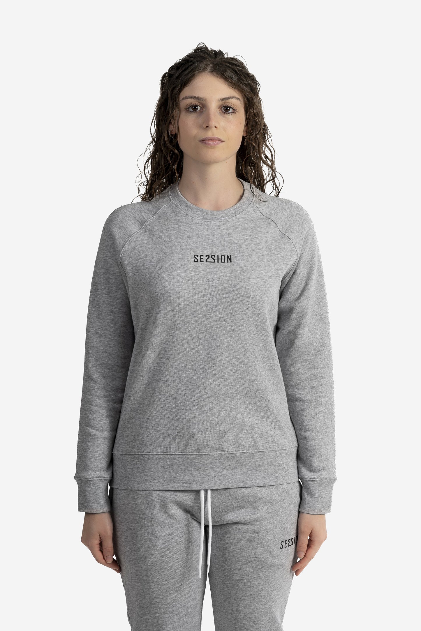 Felpa girocollo con micro logo