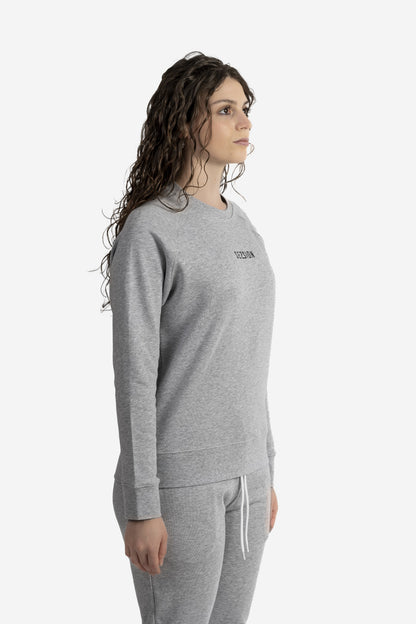 Felpa girocollo con micro logo