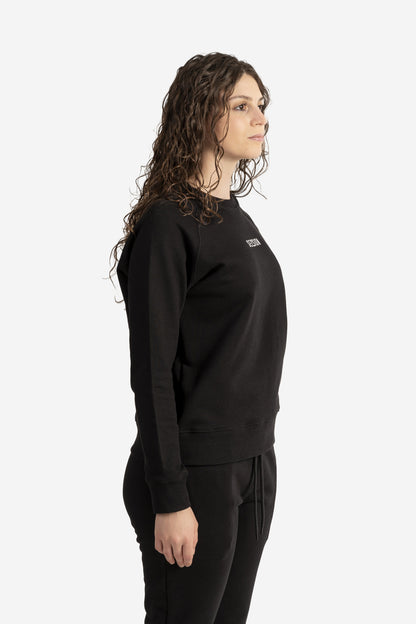 Felpa girocollo con micro logo