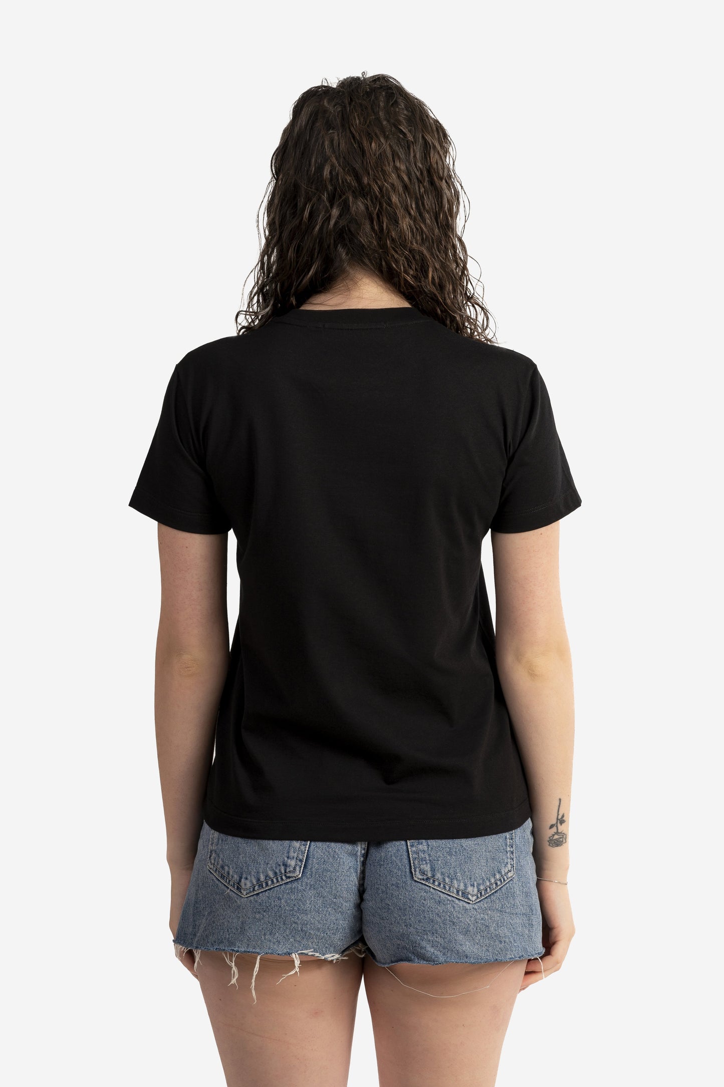 T-shirt con logo pennellato fucsia