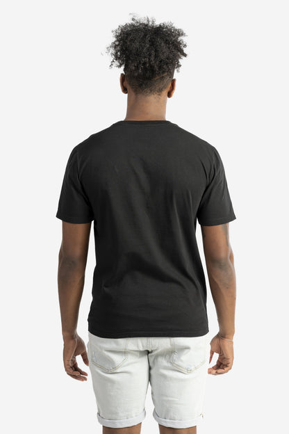T-shirt tinto capo con logo pennellato tono su tono