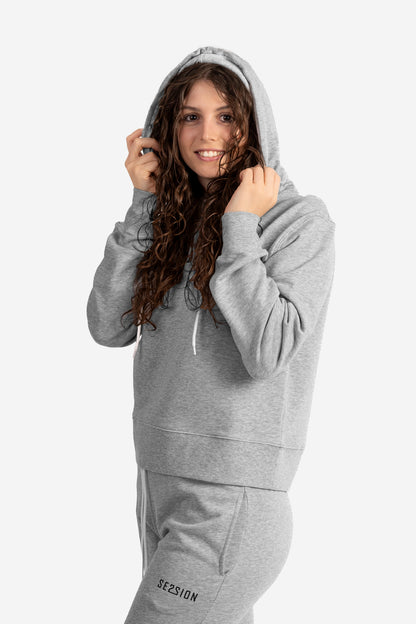 Felpa cappuccio con micro logo