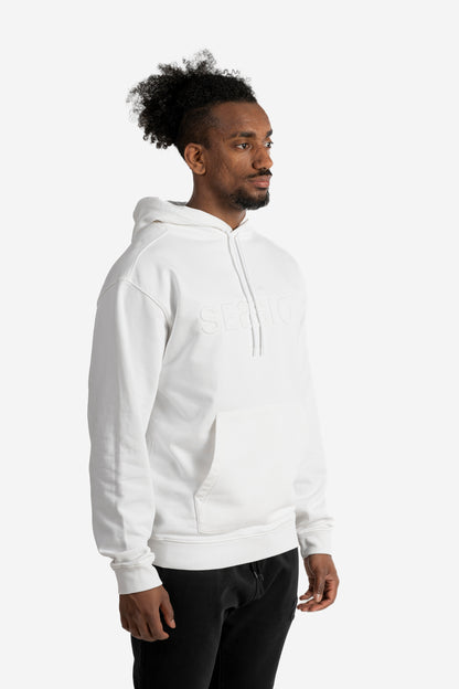 Felpa over size con logo embossed